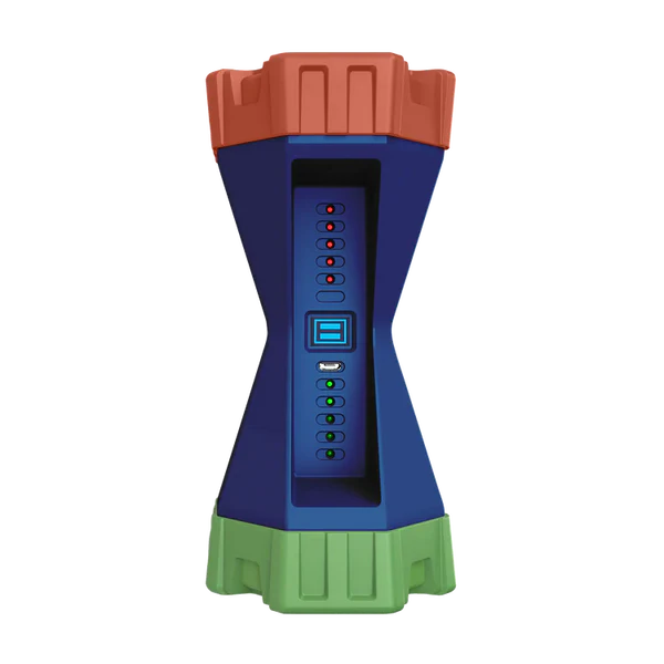 Blauwe GameTimer met de rode zijde boven